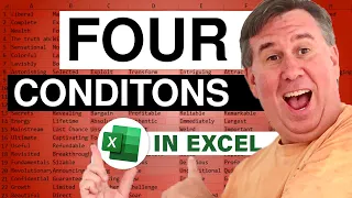 Excel - Conditional Formatting for 4 Rules & Color Column A Based on Column D Values - Episode 635