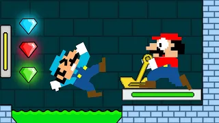 Mario HOT & Mario ICE Challenge in Watergirl and Fireboy (Part 48)