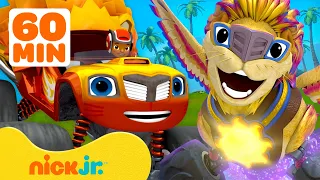 Blaze and the Monster Machines | 60 MINUTOS dos Resgates e Missões Mais Incríveis com Animais! 🐬