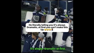 Seattle Seahawks players literally expose the script on the sidelines during the game WAKE UP #nfl