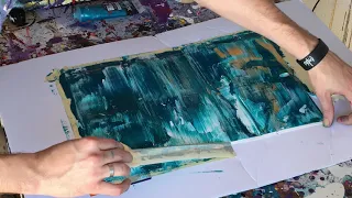 Vibrant Gerhard Richter Inspired Abstract Painting Demonstration with Acrylics