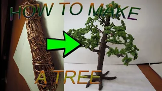 Как сделать дерево для диорамы|How to make a tree