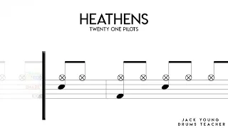 How To Play Heathens On Drums!