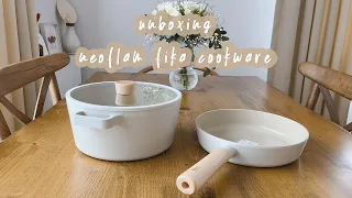 Unboxing Neoflam Fika Cookware | Korean Aesthetic Cookware | Silent Vlog