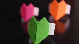 Paper Heart Ring Origami (Hiroshi Kumasaka)