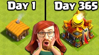 I Played Clash of Clans for 365 Days Straight... my progress was CRAZY!