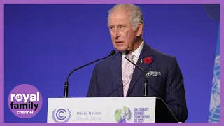 Prince Charles Stumbles En Route to COP26 Podium