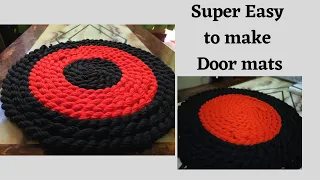 Door mat Making at home// Easy &  Fast// Make door mat without crocheting and No mat mesh