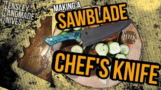 Turning an old Saw Blade into a Chef's Knife