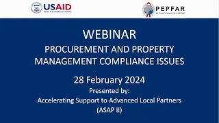 Procurement and Property Management Compliance Issues