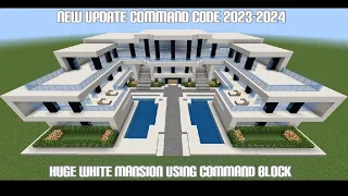 How to build a house in Minecraft using command block ( White Mansion Updated Code for 2023 - 2024