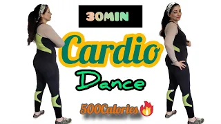 30MIN DANCE CARDIO WORKOUT , AEROBICS FOR WEIGHT 📉 , KNEE FRIENDLY, NO JUMPING , NO REPEAT