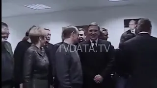 1999 Private Party Yeltsin handed over Power to Putin; friends and family gathering stock footage