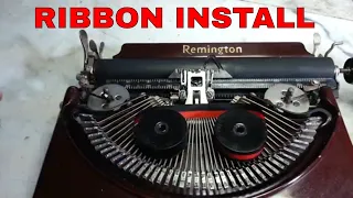 Remington Portable Typewriter Ribbon Install Replace Load Ink Feed Thru Guide