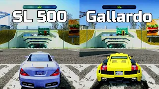 NFS Most Wanted: Mercedes SL 500 vs Lamborghini Gallardo - Drag Race