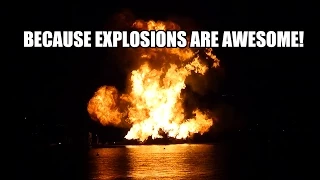 Illuminations Fire Barge Blow Off Explosion Epcot Walt Disney World