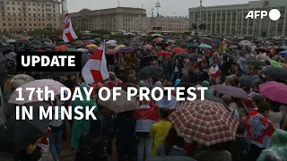 17th day of protest over disputed elections on Minsk Independence Square | AFP