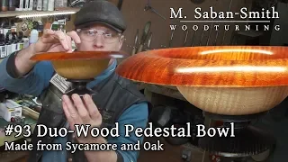 #93 Pedestal Bowl from Coloured Sycamore and Oak