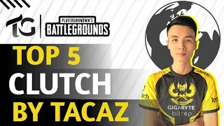 Top 5 Clutch By Tacaz  || Tacaz squad wipe montage  || Tacaz PUBG MOBILE