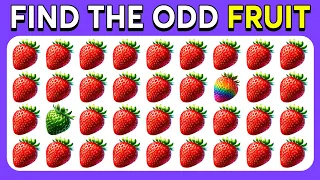 Find the ODD One Out - Fruit Edition 🍎🥑🍉 Easy, Medium, Hard - 60 Ultimate Levels