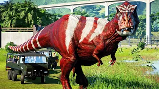 DEATHBRINGER T REX 1 HOUR DINOSAURS BATTLEGROUND vs SPINOSAURUS and More! - Jurassic World Evolution