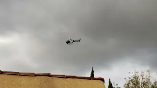 LAPD AIR SUPPORT UNIT - Los Angeles Police Department Helicopter circles in the 77th St. Division