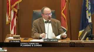 11/14/22 Council Committee: Planning & Zoning