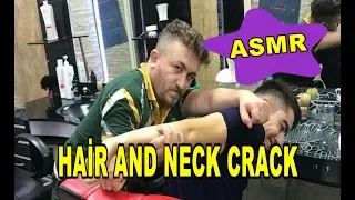 ASMR = NECK AND HAIR CRACK= head,body,arm,face massage=BOYUN VE SAÇ KÜTLETMESİ=kafa,sırt,kol masaj'ı