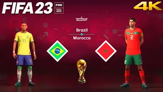 FIFA 23 - Brazil vs. Morocco - FIFA World Cup Qatar Final | PS5™ Gameplay [4K 60FPS] Next Gen