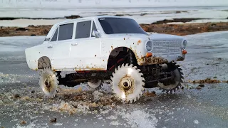 КОПЕЙКА ... ВАЗ 2101 на зацепистых колесах! RC OFFroad 4x4