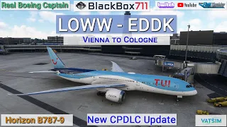 MSFS Horizon Mod 787-9 | CPDLC Update | LOWW to EDDK | VATSIM