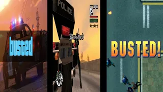 Evolution of BUSTED in All GTA Games (1997-2020)