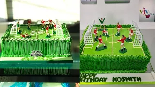 How to make football cake tutorials| football Theme cake| butter icing cake tutorial|