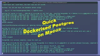Postgres with Docker on Macos and PGAdmin
