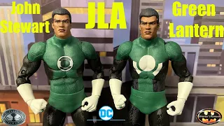 McFarlane DC Multiverse John Stewart Platinum Green Lantern JLA BAF Plastic Man Action Figure Review