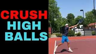 How to handle HIGH BALLS in tennis on forehand and backhand. Part 2