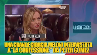 Una grande Giorgia Meloni intervistata a La Confessione sul nove. Da non perdere!