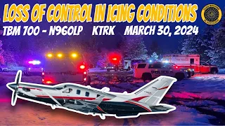 Truckee TBM 960 Crash in Icing Conditions 30 March 2024