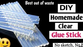 make hot glue stick with plastic bag //diy homemade hot glue stick //hot glue stick