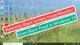 Randomly Black Screen Issue/Monitor Goes Black Fixed in Windows 10