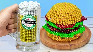 American Burger from Magnetic Balls : Best of the Best - Magnet Stop Motion & Satisfying video