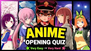 ANIME OPENING QUIZ #20 | 50 Banger Openings (Very Easy - Otaku)