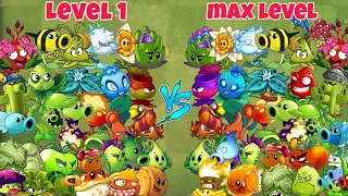 PVZ2 upgrade | all Plants level 1 vs level max | PVZ2 MK