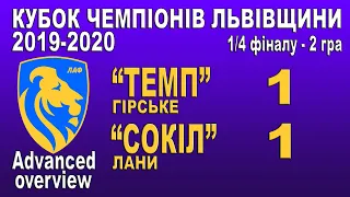 "Темп" Гірське - "Сокіл" Лани 1:1 (0:0). Розширений огляд. 1/4 фіналу. Кубок Чемпіонів Львівщини