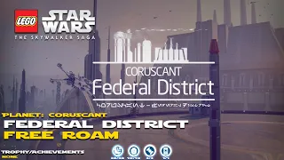 Lego Star Wars The Skywalker Saga: Coruscant / Federal District FREE ROAM - HTG