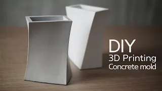 DIY 3d Printing Modern Concrete mold   ||   3d 프린팅 콘크리트 몰드 만들기