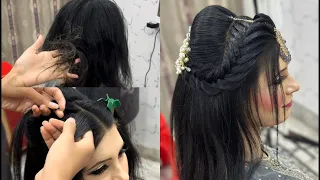 Cute tail hairstyle |tail hairstyle| |new hairstyle| |pamtail| @hoorainsalon #hairstyle