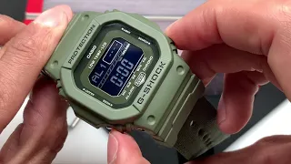 G-shock Casio GLS5600CL Complete Review and Set Up - Cloth Bands