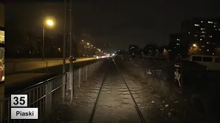 Tramwaje Warszawa 2020 Linie 35 (przejazd nocny)