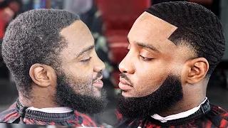 🔥TRANSFORMATION🔥 HE PAID $100 FOR THIS HAIRCUT/ FADED BEARD/ BARBER TUTORIAL